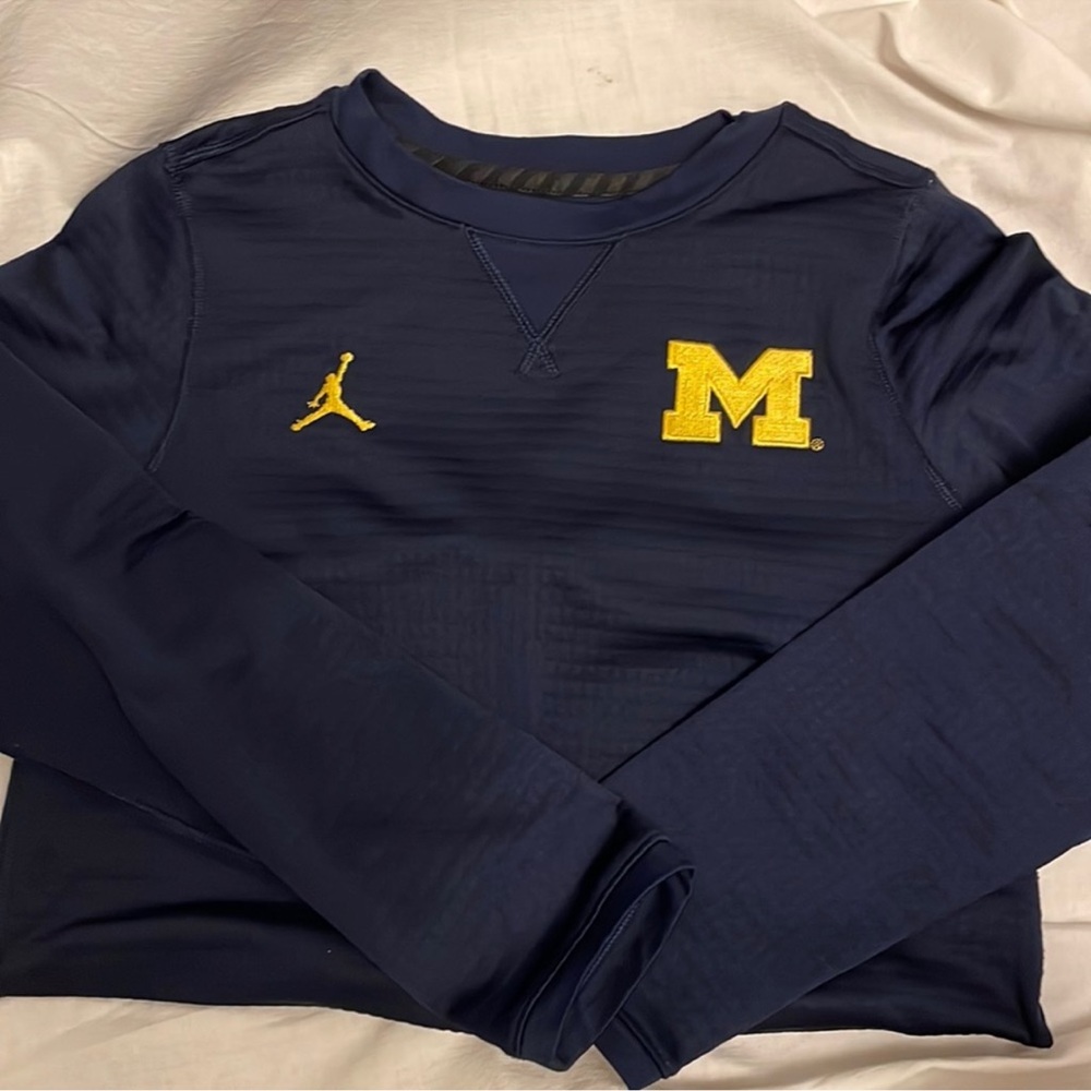 Jordan University if Michigan Youth Waffle Thermal Long Sleeve Shirt
